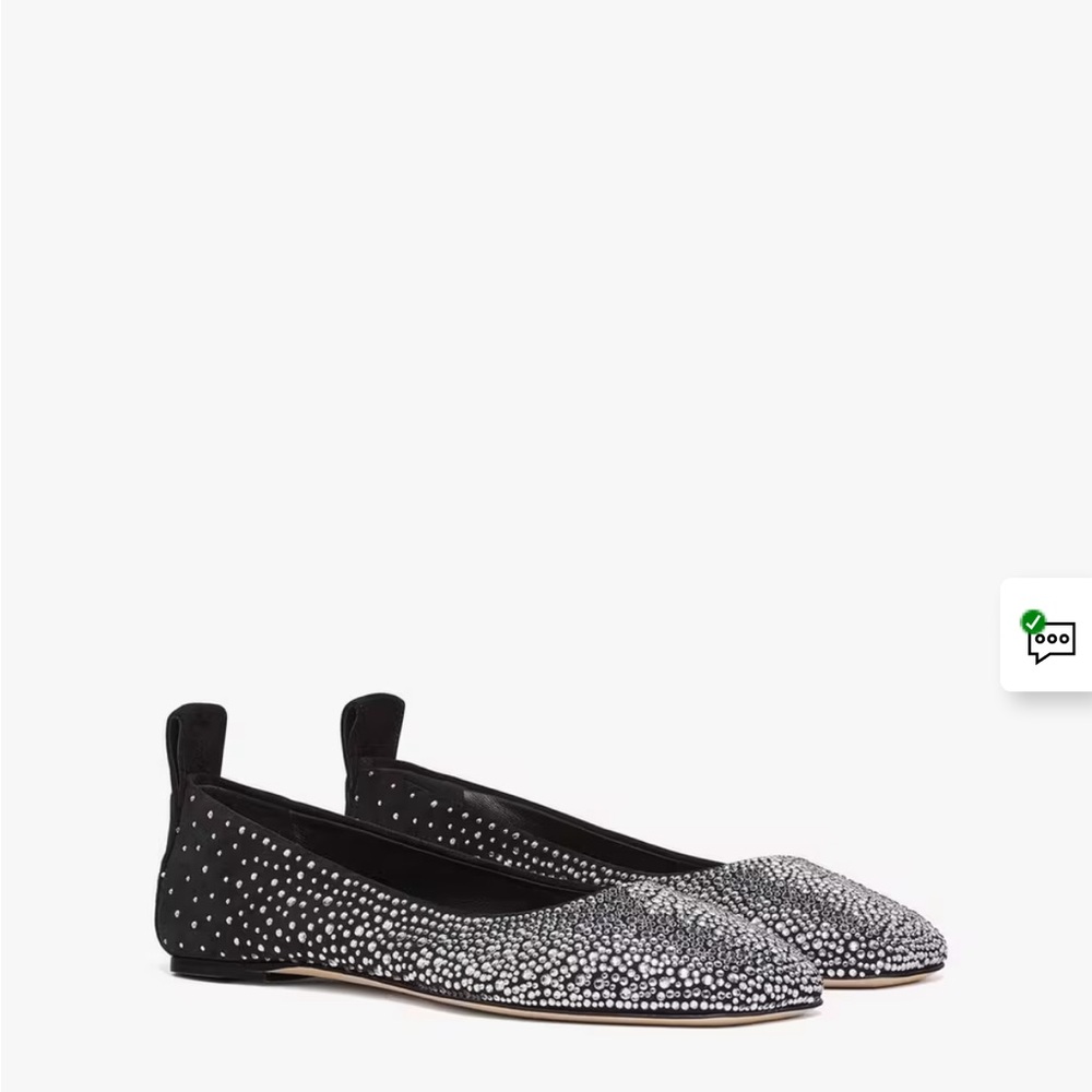 MCM Ballerina flat shoes in gradation crystal suede